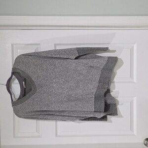 Cherish Gray V-Neck Blouse